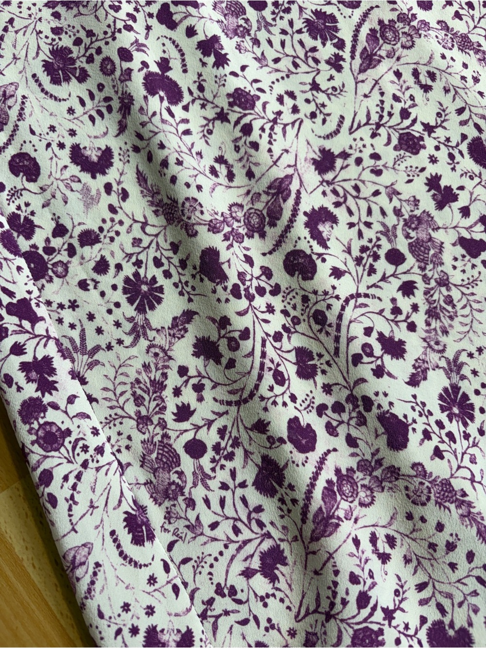 Réalisation Par The Alba Silk Babydoll Slip Dress in Mystic Purple & White XXL - Picture 10 of 16